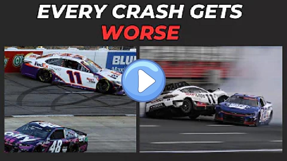 Video thumb: Denny Hamlin Crashes, But They Keep Getting Worse